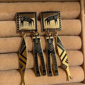 Laurel Burch Relics and Charms 1980's Earings
